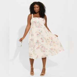 NWT Torrid Midi Chiffon Empire Waist Dress **Size 00**